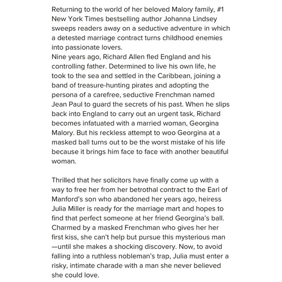 🍭 3/$10 Johanna Lindsey: That Perfect Someone- Malory-Anderson Families #10 - Picture 4 of 4